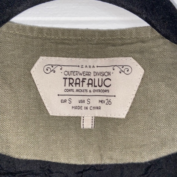 ZARA linen and faux leather moto jacket - Picture 6 of 10